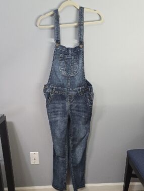 Wallflower Jeans Women's Size Medium Blue Overalls Overall Fun To Wear
